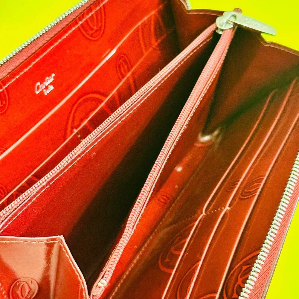 Cartier long zippy wallet patent leather - Picture 8 of 14